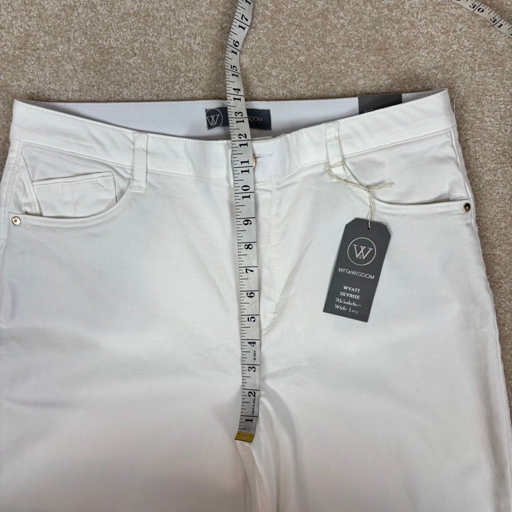Wit & Wisdom White Wide Leg Crop Jeans 14p - Picture 8 of 10